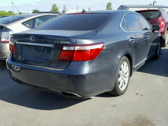 JTHGL46F785031087 - 2008 LEXUS LS 460L CHARCOAL photo 4