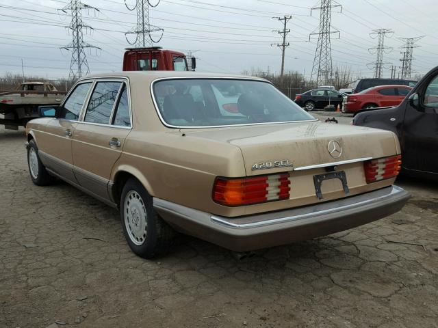 WDBCA35D1HA357361 - 1987 MERCEDES-BENZ 420 SEL BROWN photo 3