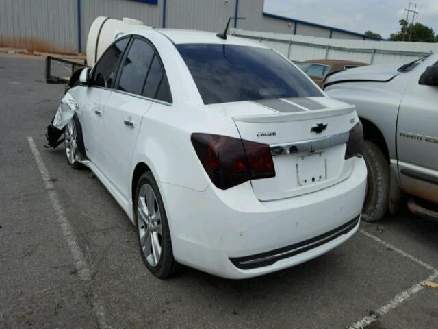 1G1PG5SB2D7161381 - 2013 CHEVROLET CRUZE LTZ WHITE photo 3