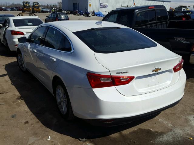 1G1ZE5STXGF260306 - 2016 CHEVROLET MALIBU LT WHITE photo 3