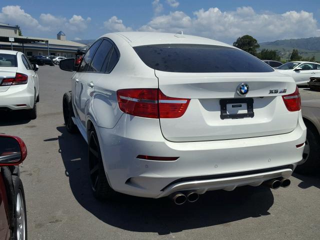 5YMGZ0C56CLK14724 - 2012 BMW X6 M WHITE photo 3