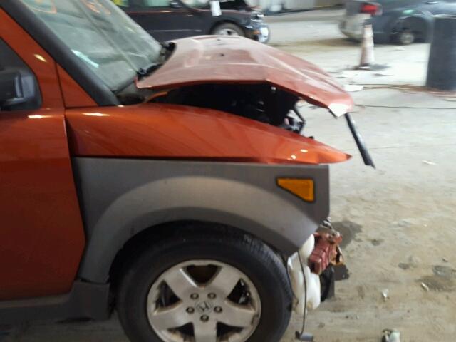 5J6YH28623L046362 - 2003 HONDA ELEMENT EX ORANGE photo 10