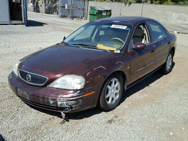 1MEFM55S6YA613542 - 2000 MERCURY SABLE BURGUNDY photo 2