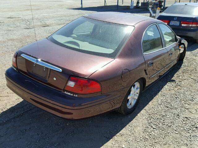 1MEFM55S6YA613542 - 2000 MERCURY SABLE BURGUNDY photo 4