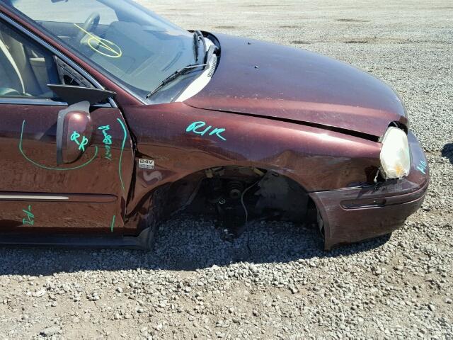 1MEFM55S6YA613542 - 2000 MERCURY SABLE BURGUNDY photo 9