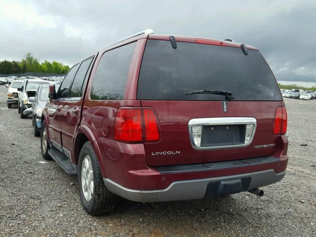 5LMFU28RX4LJ35514 - 2004 LINCOLN NAVIGATOR MAROON photo 3