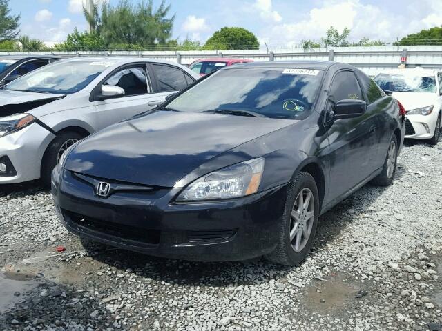 1HGCM82623A027850 - 2003 HONDA ACCORD EX BLACK photo 2