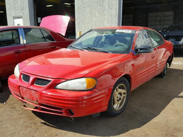 1G2NE52T8XM873997 - 1999 PONTIAC GRAND AM S RED photo 2