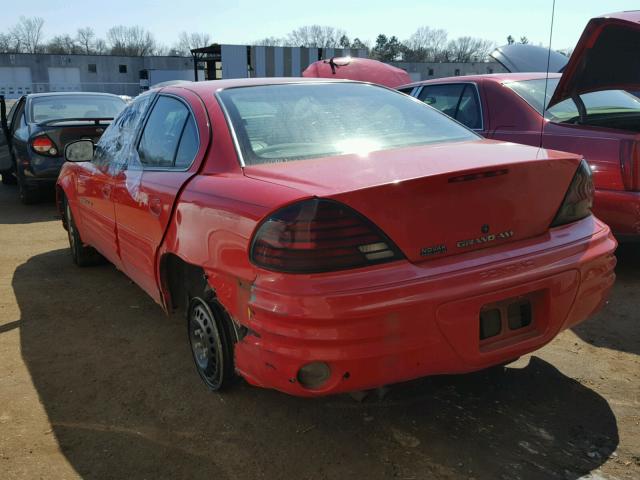 1G2NE52T8XM873997 - 1999 PONTIAC GRAND AM S RED photo 3