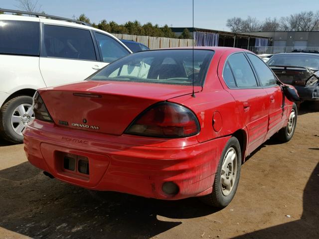 1G2NE52T8XM873997 - 1999 PONTIAC GRAND AM S RED photo 4