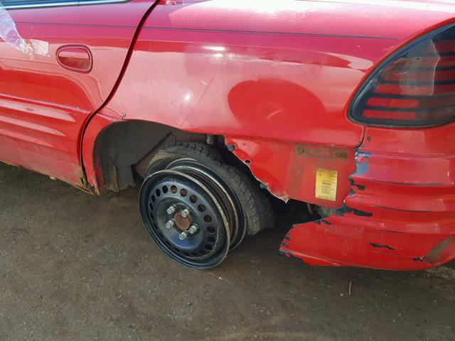 1G2NE52T8XM873997 - 1999 PONTIAC GRAND AM S RED photo 9