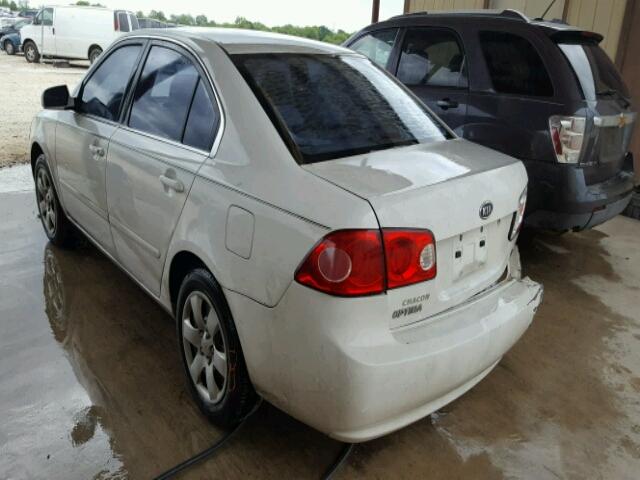 KNAGE123385193852 - 2008 KIA OPTIMA LX WHITE photo 3