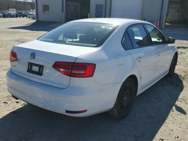 3VW2K7AJ8FM347985 - 2015 VOLKSWAGEN JETTA BASE Սպիտակ լուսանկար 4