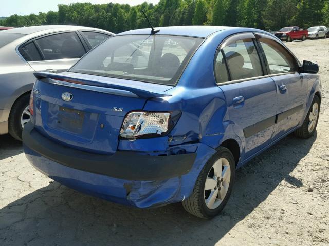 KNADE223496491637 - 2009 KIA RIO BASE BLUE photo 4