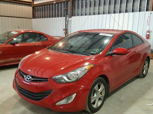 KMHDH6AE0DU012649 - 2013 HYUNDAI ELANTRA CO RED photo 2