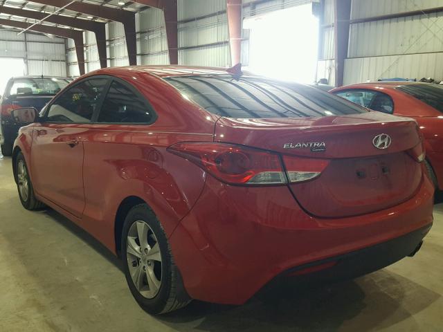 KMHDH6AE0DU012649 - 2013 HYUNDAI ELANTRA CO RED photo 3