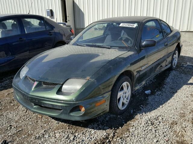 1G2JB1249Y7215369 - 2000 PONTIAC SUNFIRE SE GREEN photo 2