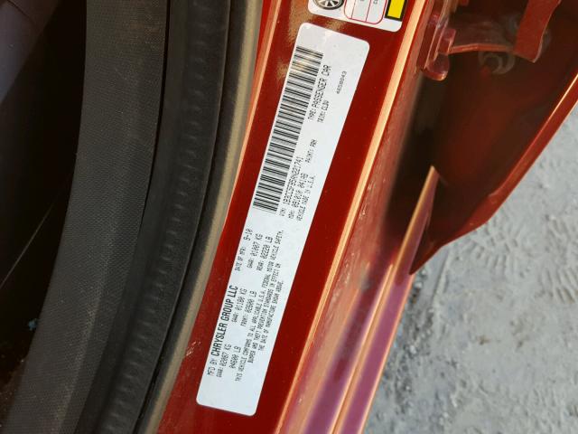 1B3CC5FB5AN221741 - 2010 DODGE AVENGER R/ RED photo 10