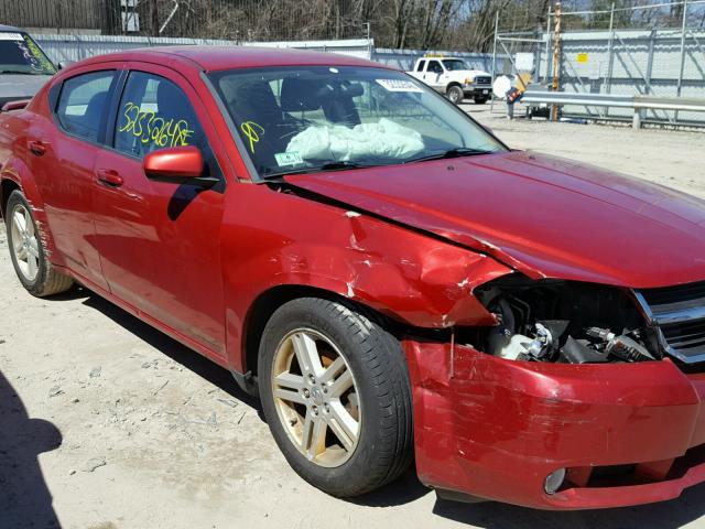 1B3CC5FB5AN221741 - 2010 DODGE AVENGER R/ RED photo 9