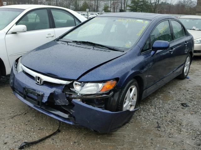 1HGFA16928L084420 - 2008 HONDA CIVIC EXL BLUE photo 2