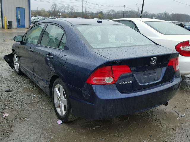 1HGFA16928L084420 - 2008 HONDA CIVIC EXL BLUE photo 3