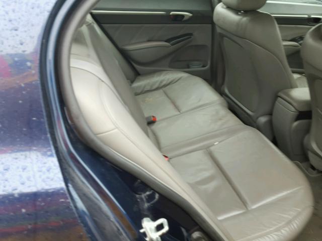 1HGFA16928L084420 - 2008 HONDA CIVIC EXL BLUE photo 6