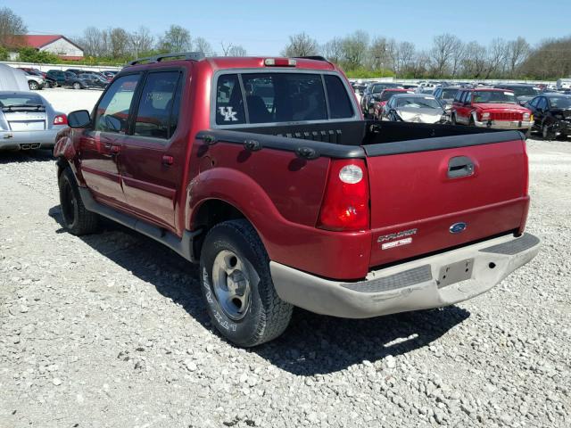 1FMZU67E62UC99369 - 2002 FORD EXPLORER S RED photo 3