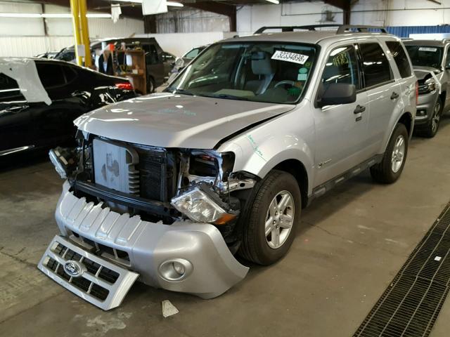 1FMCU5K39AKC64308 - 2010 FORD ESCAPE HYB SILVER photo 2