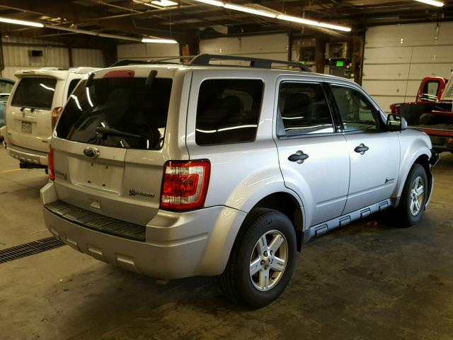 1FMCU5K39AKC64308 - 2010 FORD ESCAPE HYB SILVER photo 4