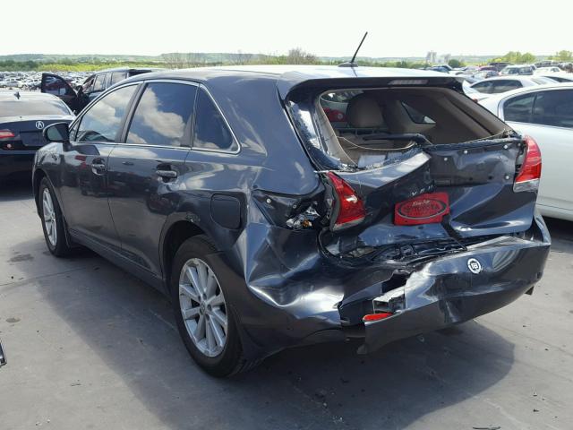 4T3ZE11A89U011164 - 2009 TOYOTA VENZA BASE GRAY photo 3