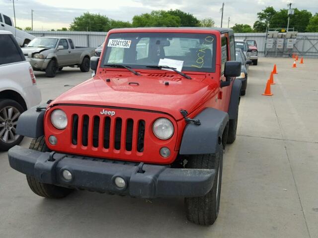 1C4AJWAG7HL519296 - 2017 JEEP WRANGLER S RED photo 2