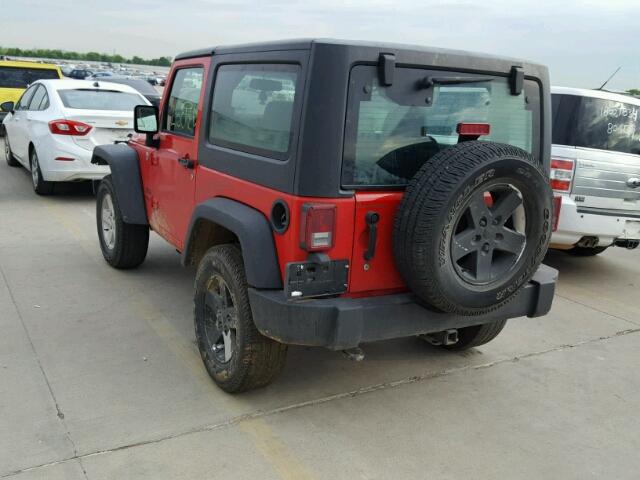 1C4AJWAG7HL519296 - 2017 JEEP WRANGLER S RED photo 3