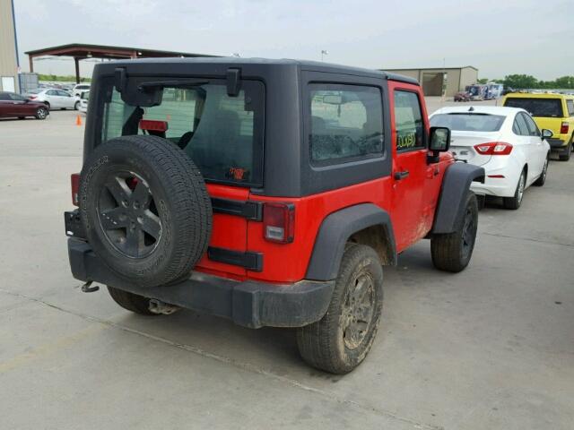 1C4AJWAG7HL519296 - 2017 JEEP WRANGLER S RED photo 4