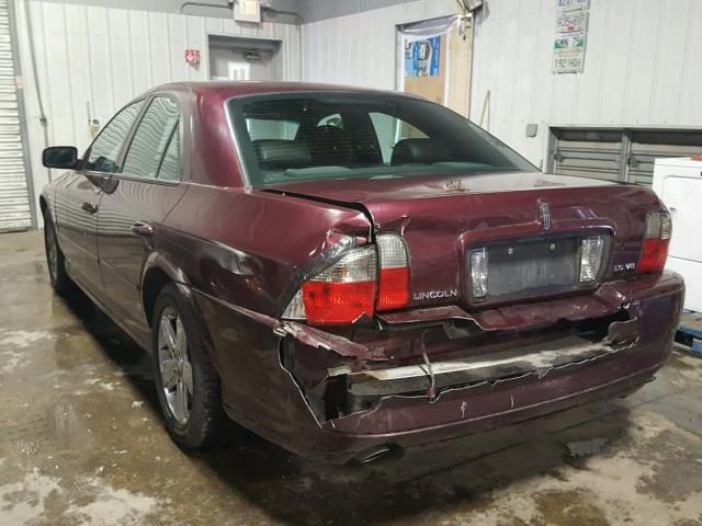 1LNHM87A36Y637684 - 2006 LINCOLN LS 勃艮第红 照片 3