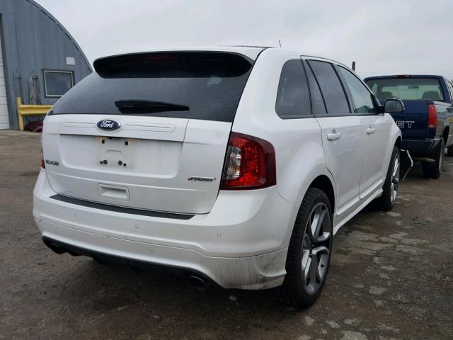 2FMDK3AK3DBC85774 - 2013 FORD EDGE SPORT WHITE photo 4