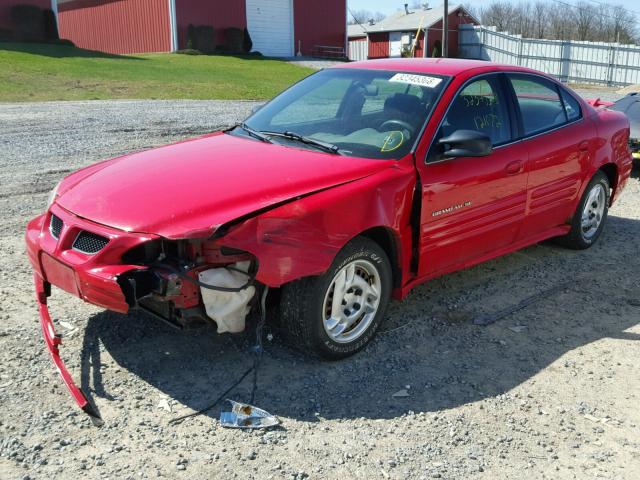 1G2NF52T5YM876080 - 2000 PONTIAC GRAND AM S წითელი ფოტო 2