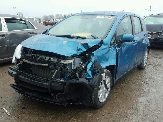 3N1CE2CP3EL356944 - 2014 NISSAN VERSA NOTE BLUE photo 2