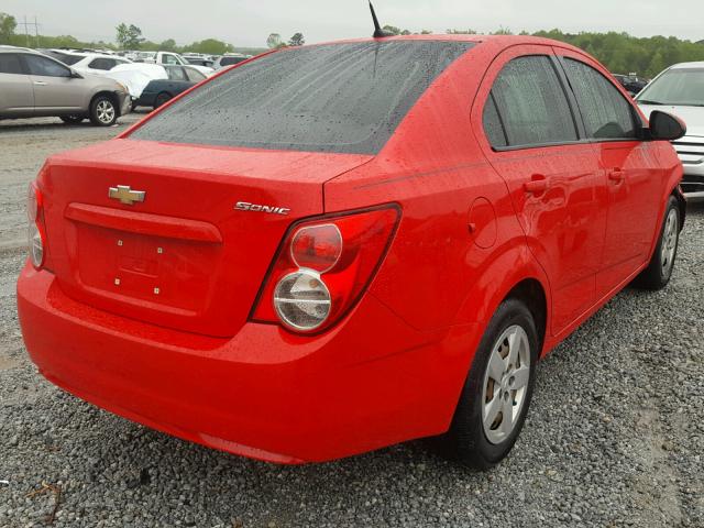 1G1JA5SH9E4135312 - 2014 CHEVROLET SONIC LS 红色 照片 4