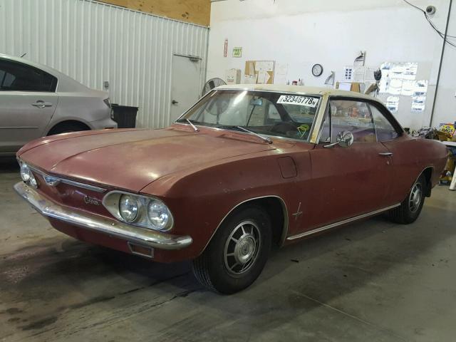 0K179175424 - 1966 CHEVROLET CORVAIR RED photo 2