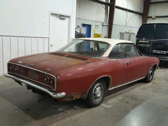 0K179175424 - 1966 CHEVROLET CORVAIR RED photo 4