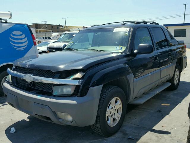 3GNEC13T12G360649 - 2002 CHEVROLET AVALANCHE BLACK photo 2