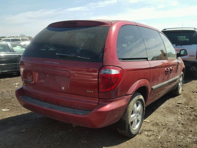 1D4GP45R86B533142 - 2006 DODGE CARAVAN SX RED photo 4