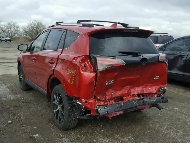 JTMJFREV8GJ056008 - 2016 TOYOTA RAV4 SE RED photo 3