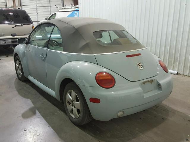 3VWBM31Y85M304987 - 2005 VOLKSWAGEN NEW BEETLE 蓝色 照片 3