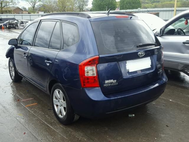 KNAFG526287150700 - 2008 KIA RONDO LX BLUE photo 3