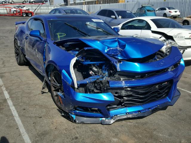 1G1FK1R63J0101657 - 2018 CHEVROLET CAMARO ZL1 BLUE photo 1