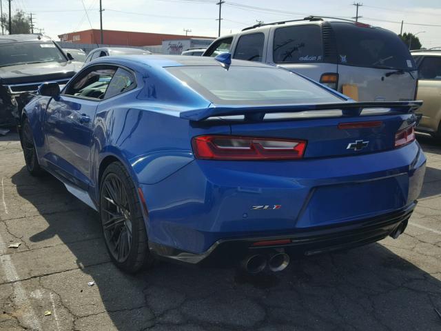 1G1FK1R63J0101657 - 2018 CHEVROLET CAMARO ZL1 蓝色 照片 3