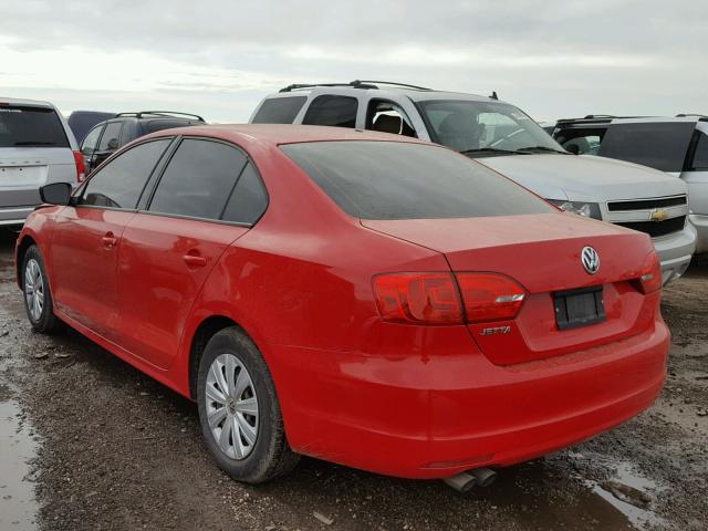 3VW2K7AJ2EM228053 - 2014 VOLKSWAGEN JETTA BASE 红色 照片 3