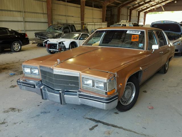 1G6AD6980D9262075 - 1983 CADILLAC DEVILLE BROWN photo 2