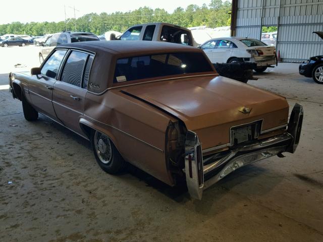 1G6AD6980D9262075 - 1983 CADILLAC DEVILLE BROWN photo 3